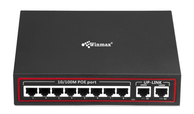 สวิทซ์ Winmax Network POE Switch 8 Port Power over Ethernet 10/100Mbps
