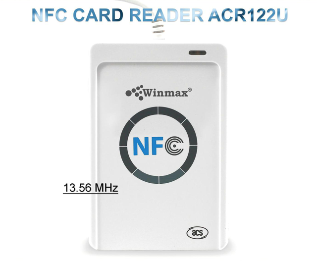 เครื่องอ่านบัตร NFC Card Reader IC Card 13.56MHz Winmax ACR122U-A9