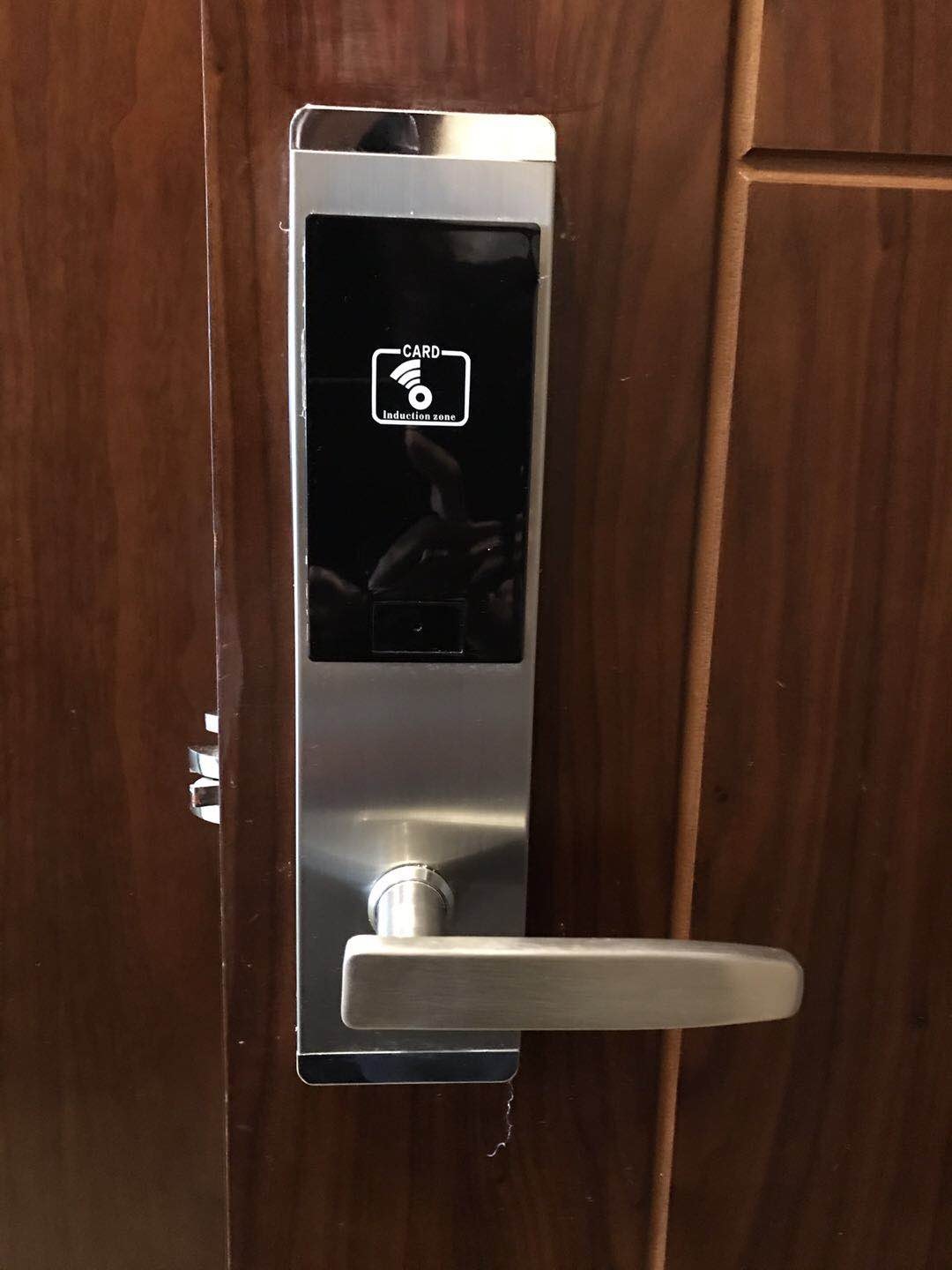 ประตูล็อคโรงแรมดิจิตอล Winmax Hotel Lock สแตนเลส ด้วยบัตร RFID โรงแรม รุ่น Winmax-P12