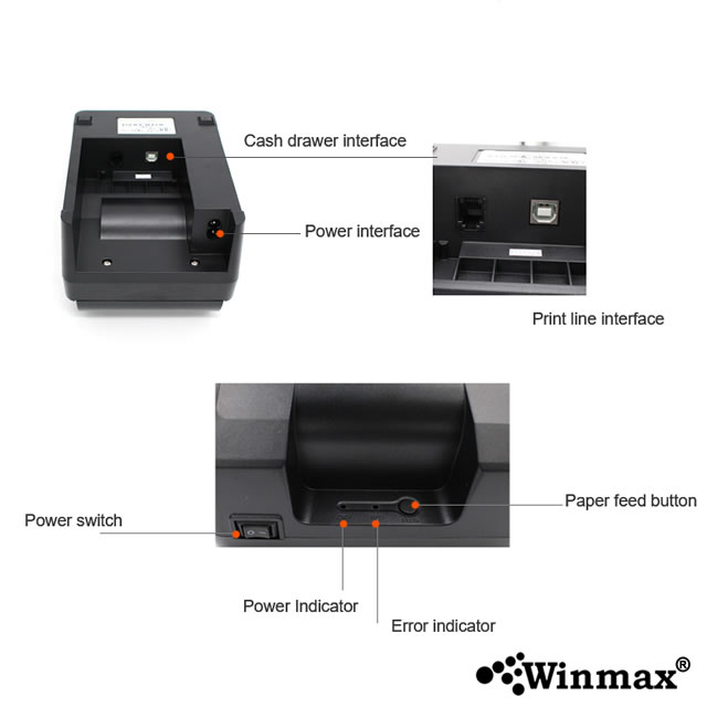 เครื่องพิมพ์ใบเสร็จ 58 mm. Winmax-58T-04